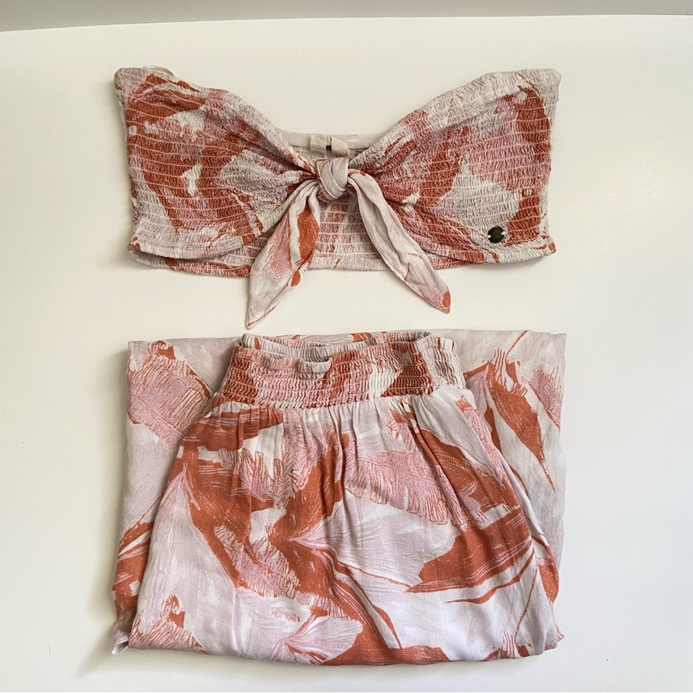 ROXY TUBE TOP AND MIDI SKIRT MATCHING SET SIZE SMALL